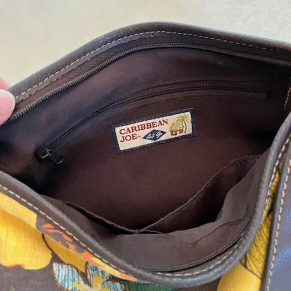 CARIBBEAN JOE | Floral Bag Adjustable Shoulder Strap Tropical Hawaiian - Picture 13 of 15